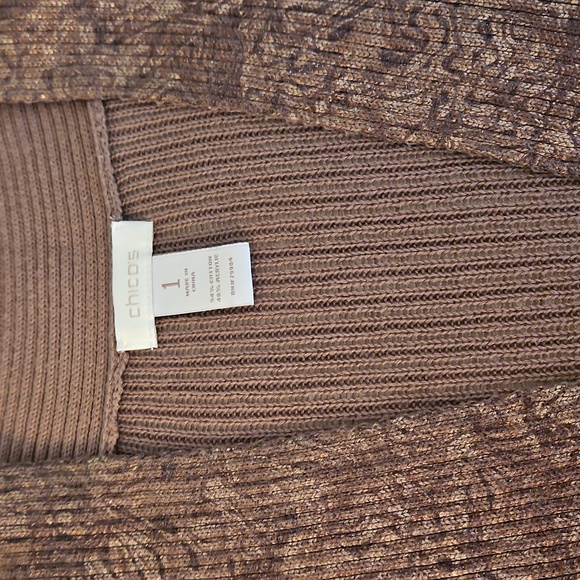 Chico's Cardigan Sweater, Size 1. - Picture 5 of 9